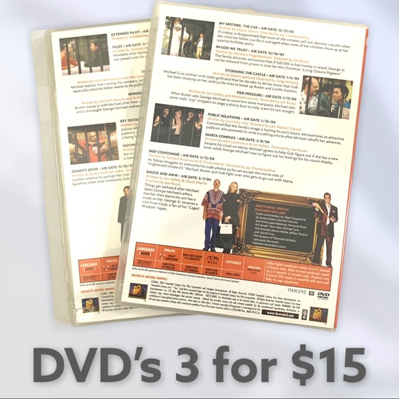 📀 Arrested Development Season 1 2 disc DVD set📀 - Picture 3 of 3